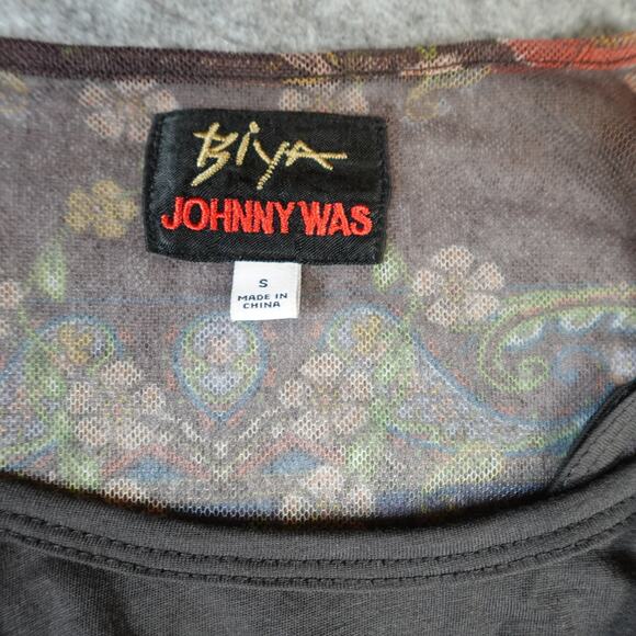 Johnny Was Dress Womens Small Jovie Mesh Biya Flared Skirt Floral Boho - Picture 4 of 11